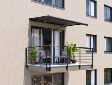 AWN_MA_EU_ANT_2015_GRY_01 — Tenda da sole 2 × 1,5 m, montaggio a parete su balcone